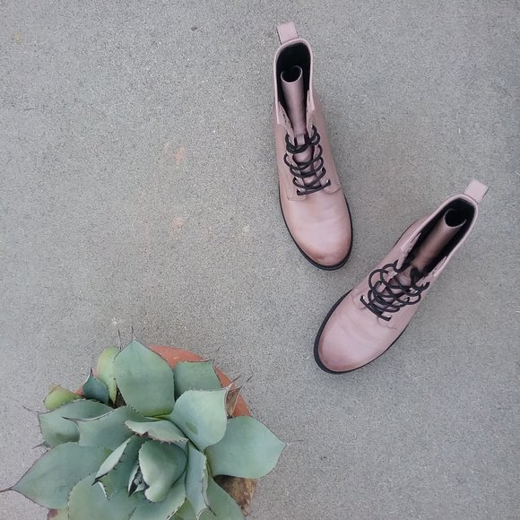 Frye Veronica Leather Lace Up Combat Boots Size 8 - Picture 8 of 16